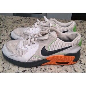 Nike Air Max Youth Size 5.5Y White Black Orange Green Running Sneakers Shoes